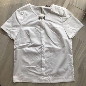 J Crew Dress Shirt Blouse w/ Embellishments